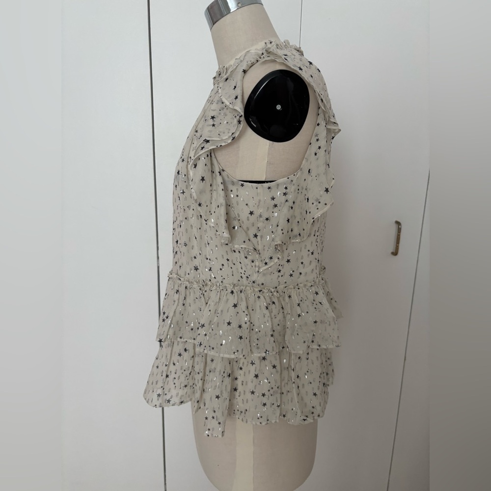 Kate Spade Cream Ruffled Shell - Picture 2 of 5